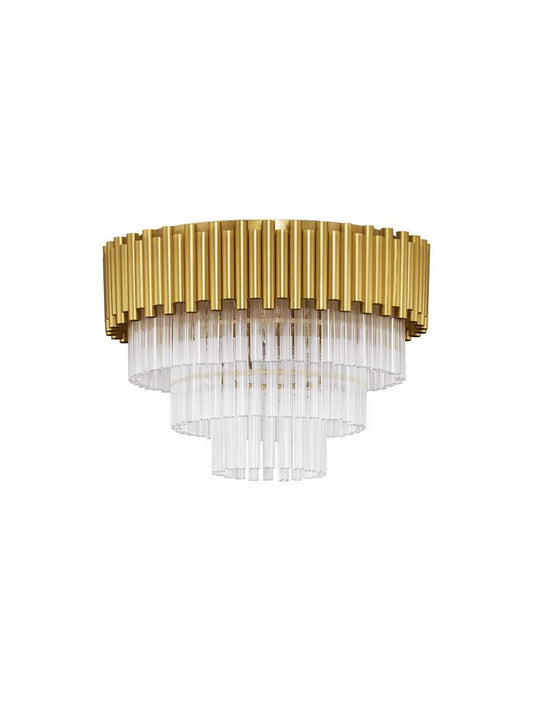 Plafoniera MAGNOLIA  Gold Aluminum & Crystal  Led 6X5W E14  Diam: 50 cm H. 35.5 cm Nova Luce