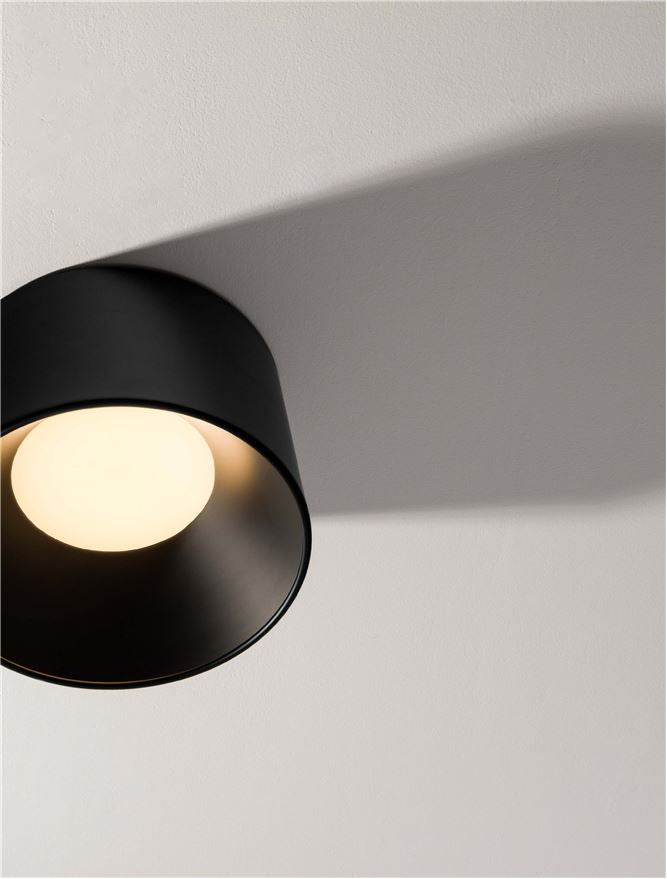 Plafoniera ATIL Sandy Black Aluminium & Steel LED 24W 3000K  Diam: 35 cm  Nova Luce