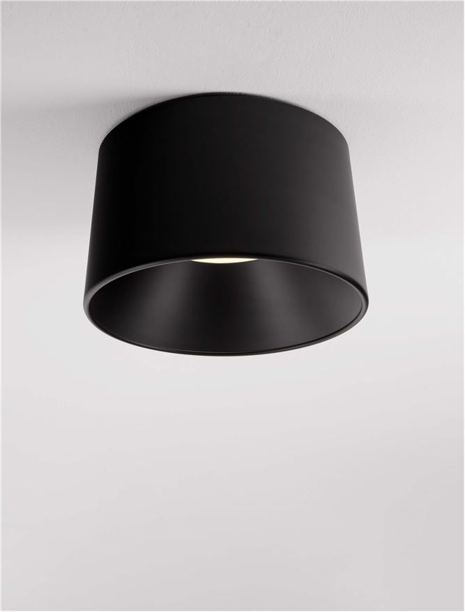 Plafoniera ATIL Sandy Black Aluminium & Steel LED 24W 3000K  Diam: 35 cm  Nova Luce