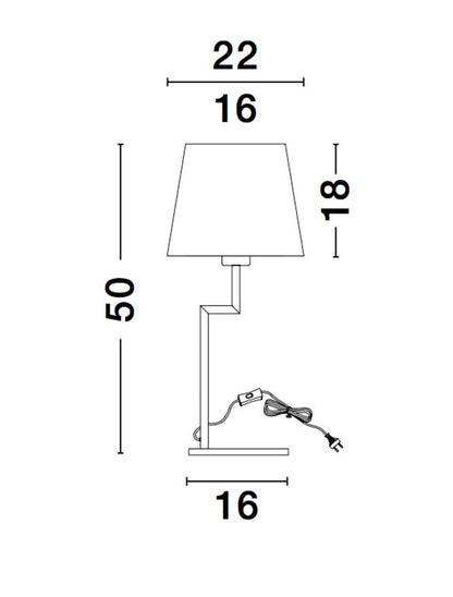 Lampa de masa SAVONA black led E27 12W IP20 H50cm Nova Luce