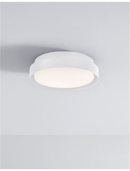 Plafoniera OLIVER Sandy White Aluminium Acrylic Diffuser 20W Diam: 27 cm IP65 Nova Luce