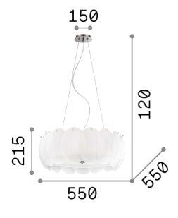 Lampa suspendata Ovalino sp8 Ideal-Lux