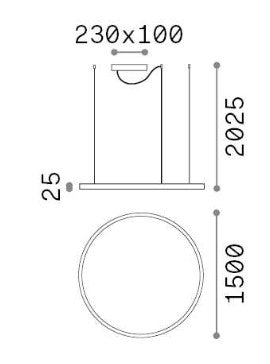 Lampa suspendata Oracle slim sp d150 round 3000k dali Ideal-Lux