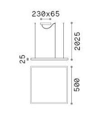 Lampa suspendata ORACLE SLIM sp d050 square 3000k on-off Ideal-Lux