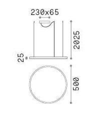 Lampa suspendata ORACLE SLIM sp d050 round 3000k on-off Ideal-Lux