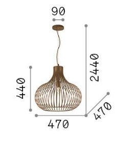 Lampa suspendata ONION sp1 d47 Ideal-Lux