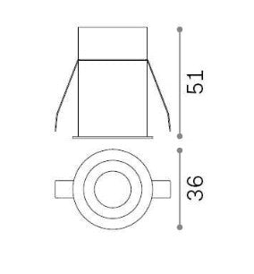 Lampa încastrata ONE 3w d3.6 Ideal-Lux