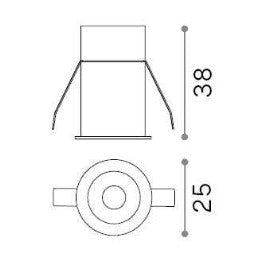 Lampa încastrata ONE 2w d2.5 Ideal-Lux