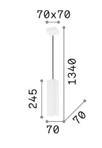 Lampa suspendata OAK sp1 square Ideal-Lux