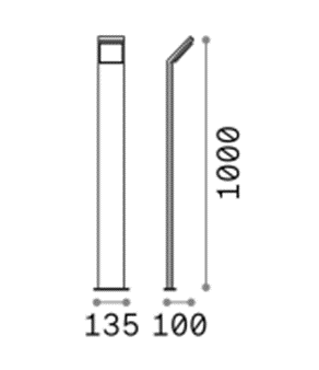 Bolard luminos STYLE PT H100 3000k Ideal-Lux