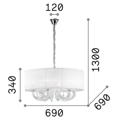 Suspensie de interior SWAN SP6 Ideal-Lux