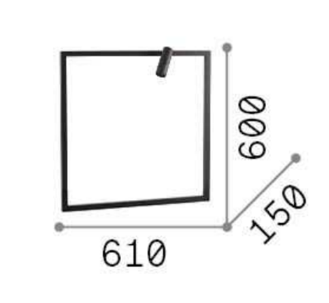 Aplica de perete SYNTESI AP SQUARE Ideal-Lux