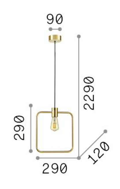 Lampa suspendata ABC SP1 SQUARE Ideal-Lux