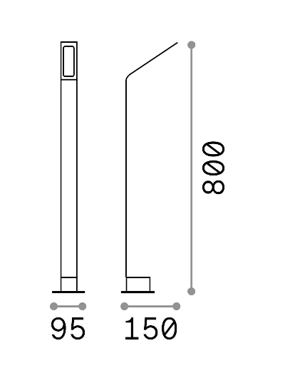 Bolard luminos  Agos PT 60-80cm 3-4000K Ideal-Lux