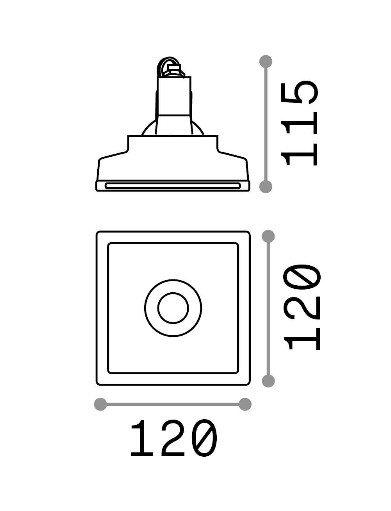 Lampa încastrata Zephyr fi D12 Ideal-Lux