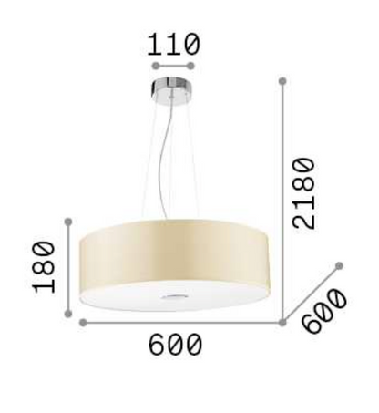 Lampa suspendata WOODY SP5 Ideal-Lux