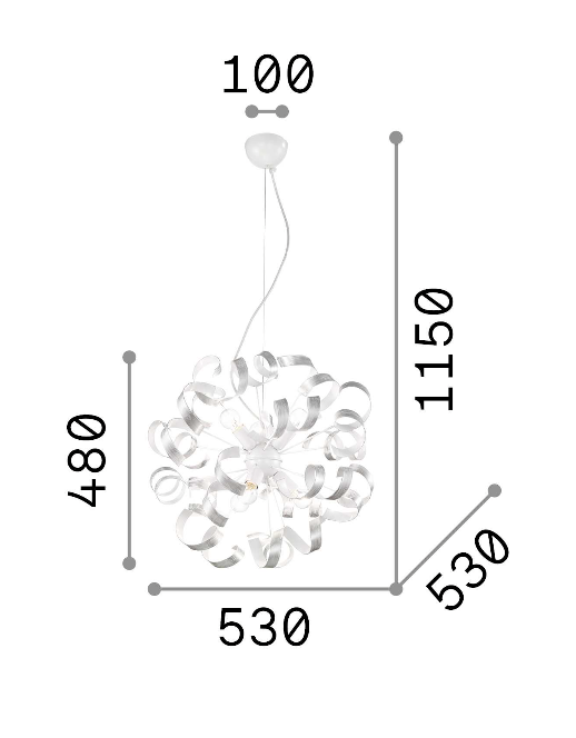 Lampa suspendata  VORTEX Ideal-Lux