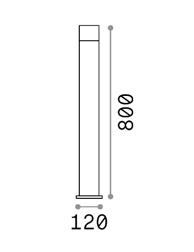 Bolard luminos Venus pt1 h80 Ideal-Lux