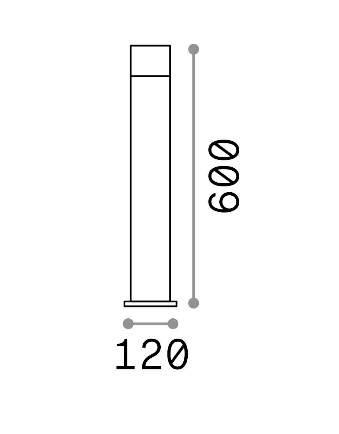 Bolard luminos Venus pt1 h60 Ideal-Lux