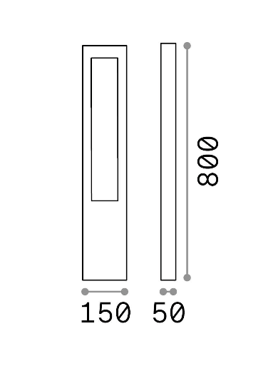 Bolard luminos VEGA PT1 Ideal-Lux