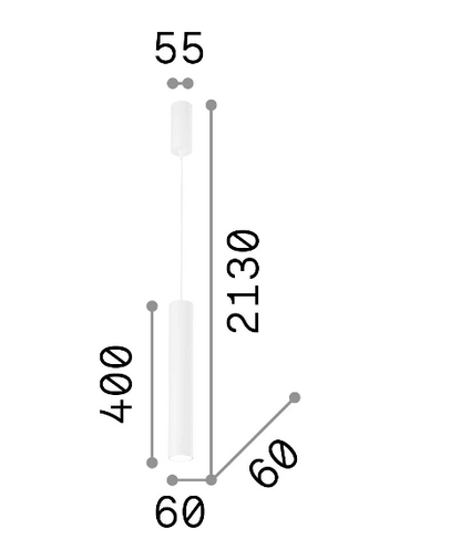 Lampa suspendata TUBE SP D4 Ideal-Lux