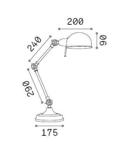 Lampă de masă TRUMAN TL1 Ideal-Lux