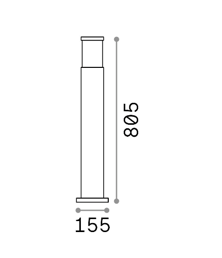 Outdoor | Floor lamps TRONCO PT1 H80 Ideal-Lux