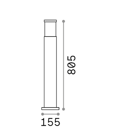 Outdoor | Floor lamps TRONCO PT1 H80 Ideal-Lux