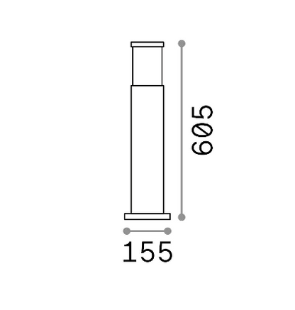 Outdoor | Floor lamps TRONCO PT1 H40 Ideal-Lux