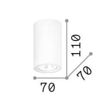 Plafoniera TOWER PL1 round Ideal-Lux