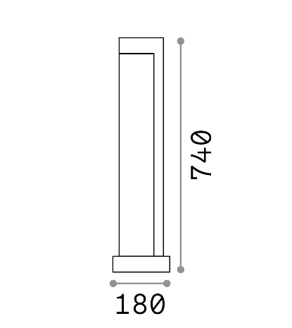 Outdoor | Floor lamps TITANO PT H74 Ideal-Lux