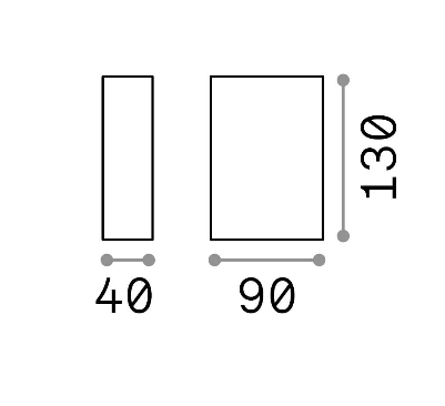 Aplica de perete TETRIS-2 AP2 Ideal-Lux