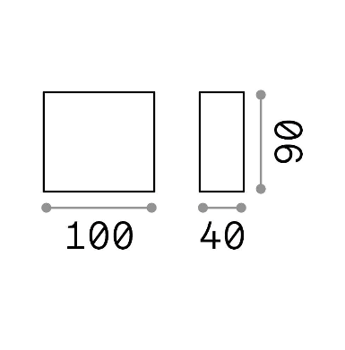 Aplica de perete TETRIS -1 AP1 Ideal-Lux