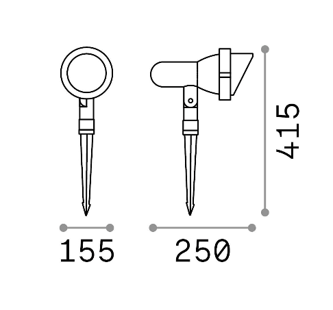 Outdoor | Spotlights TERRA PR1 BIG Ideal-Lux