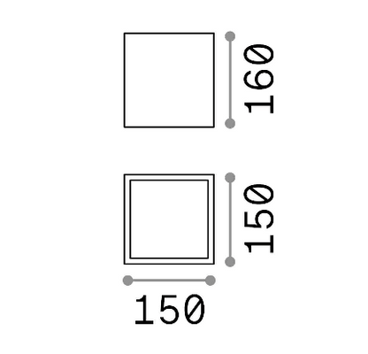 Plafoniera de exterior TECHO PL1 BIG Ideal-Lux