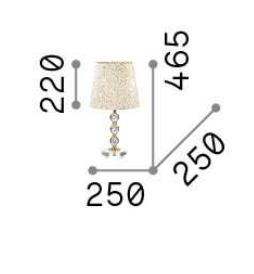 Lampă de masă QUEEN TL1 MEDIUM Ideal-Lux