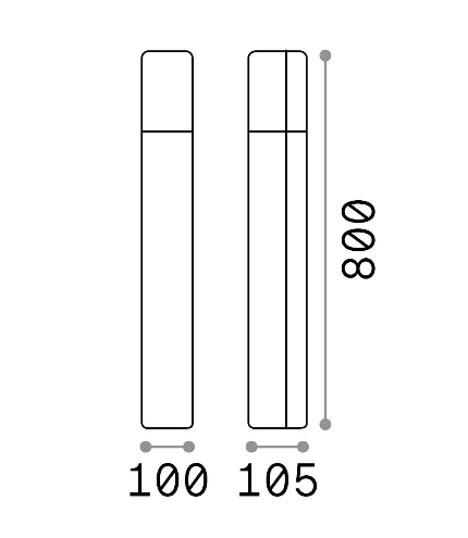 Bolard luminos PULSAR PT1 Ideal-Lux