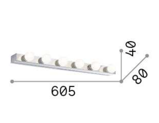 Aplica de perete PRIVE' AP6 Ideal-Lux