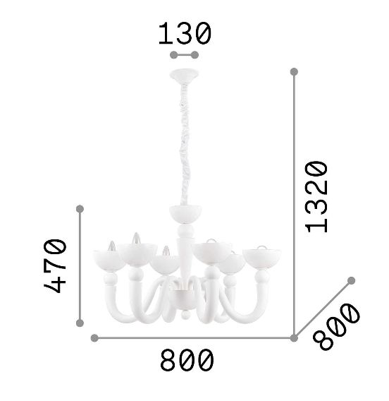 Lampă suspendată BON BON SP6 Ideal-Lux