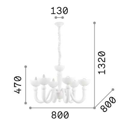 Lampă suspendată BON BON SP6 Ideal-Lux