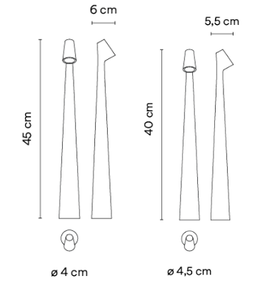 Africa- Lampă de masă Vibia cu baterie