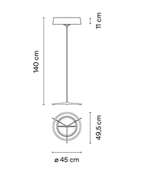 Lampadar de interior DAMA Vibia