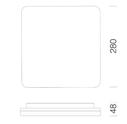 Aplica/Plafoniera Pastilla Q - 110-240V 18W 1796 lm - 4000 K - CRI >80 IP54 IK07