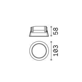 Lampa încastrata BASIC FI WIDE 10W Ideal-Lux