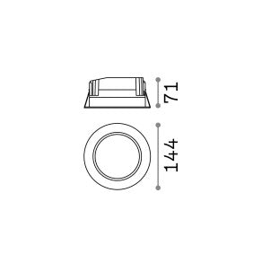 Lampa încastrata BASIC FI WIDE 15W Ideal-Lux