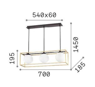 Lampa suspendata LINGOTTO SP3 Ideal-Lux