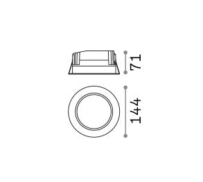 Lampa încastrata BASIC FI WIDE 20W Ideal-Lux