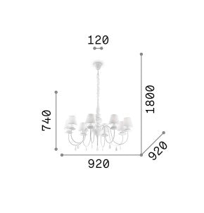 Lampă suspendată BLANCHE SP8 Ideal-Lux