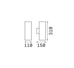 Aplica de perete GUN AP2 BIG Ideal-Lux