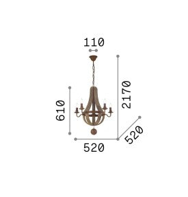 Lampa suspendata MILLENNIUM SP5 Ideal-Lux